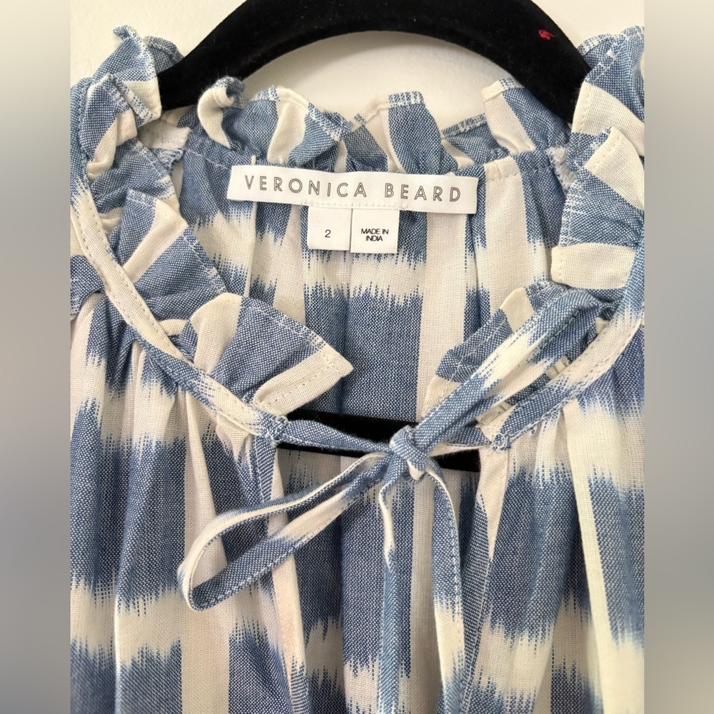 VERONICA BEARD Zee Ikat Dress in Ecru Multi - Picture 6 of 9